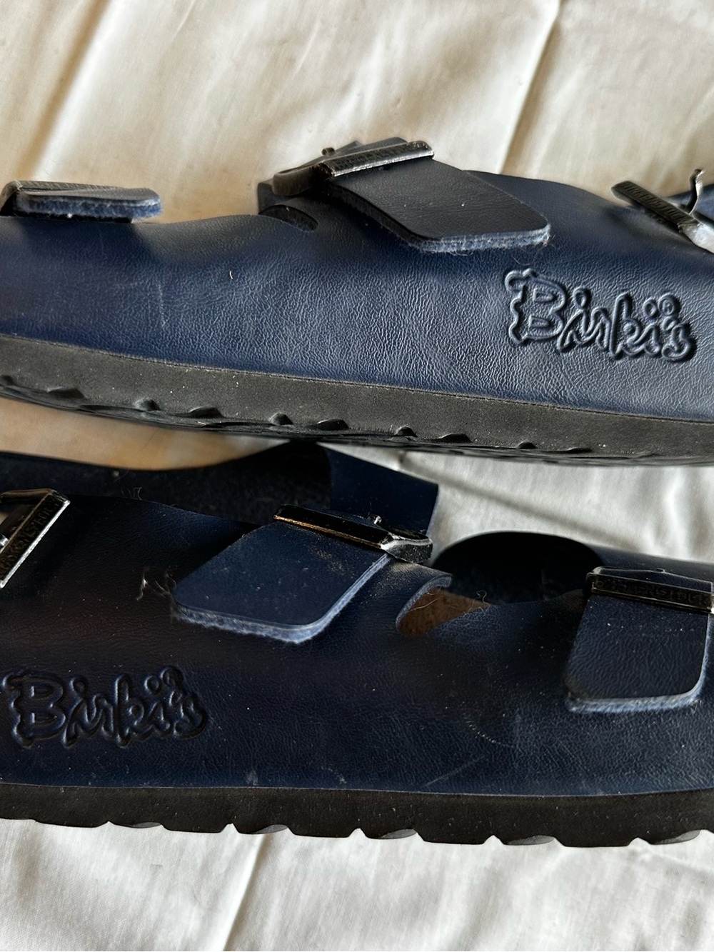 Navy women’s Birkenstocks - Picture 3 of 7
